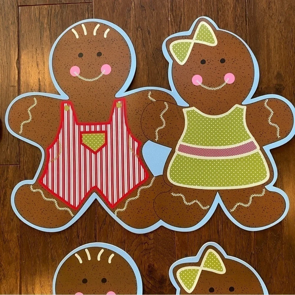 4 Gingerbread Boy and Girl Placemats - Picture 2 of 8